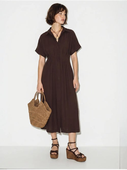 Vestido camisero midi entallado lucci - Kiabi Vestido camisero midi entallado lucci - Kiabi
