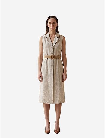 Vestido camisero midi sin mangas my fashion