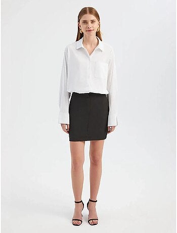 Vestido camisero mini combinado hiccup