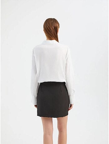 Vestido camisero mini combinado hiccup
