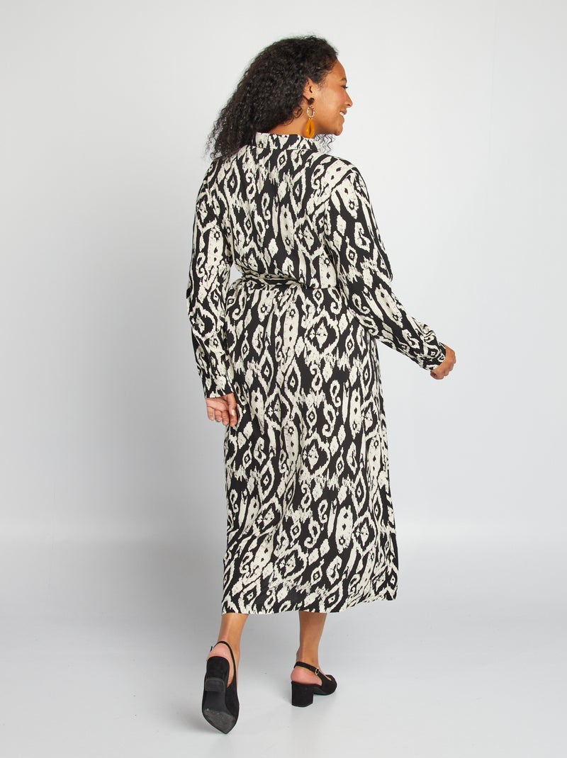 Vestido camisero NEGRO - Kiabi
