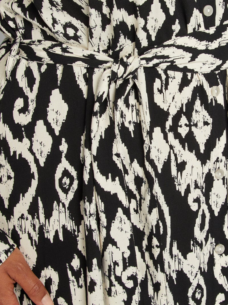 Vestido camisero NEGRO - Kiabi