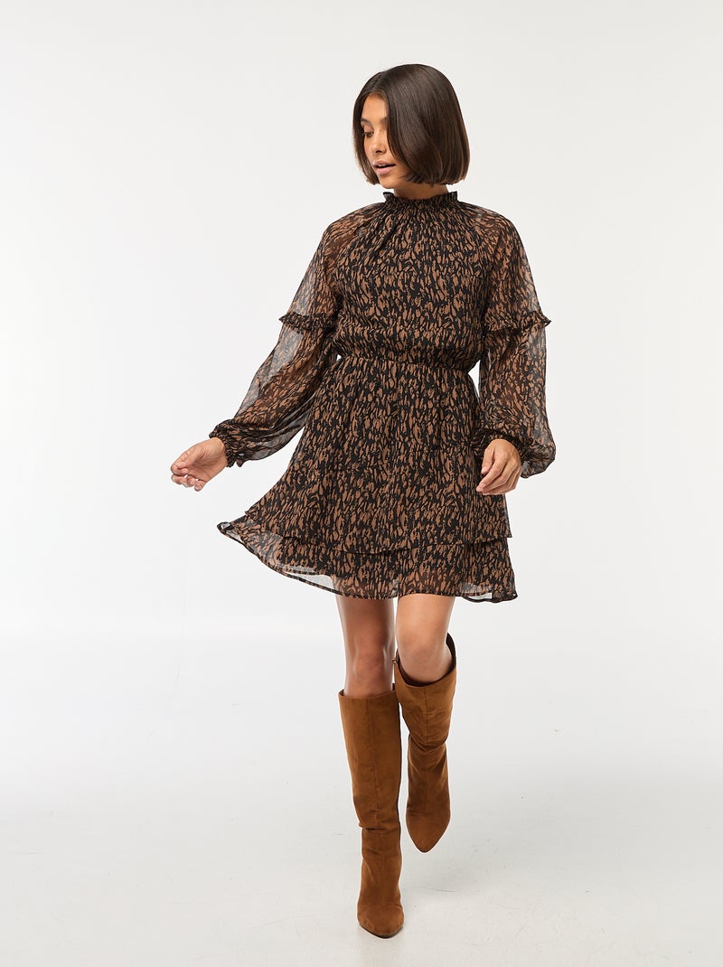 Vestido camisero Negro - Kiabi