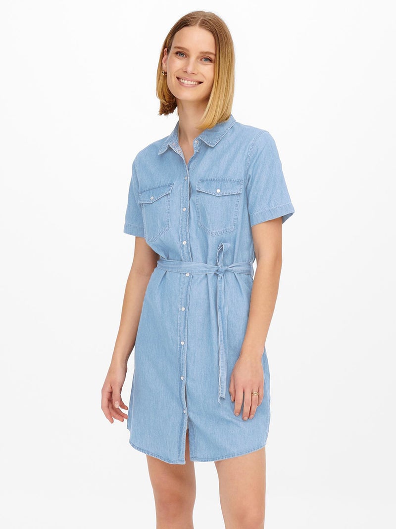 Vestido camisero vaquero 'JDY' AZUL - Kiabi