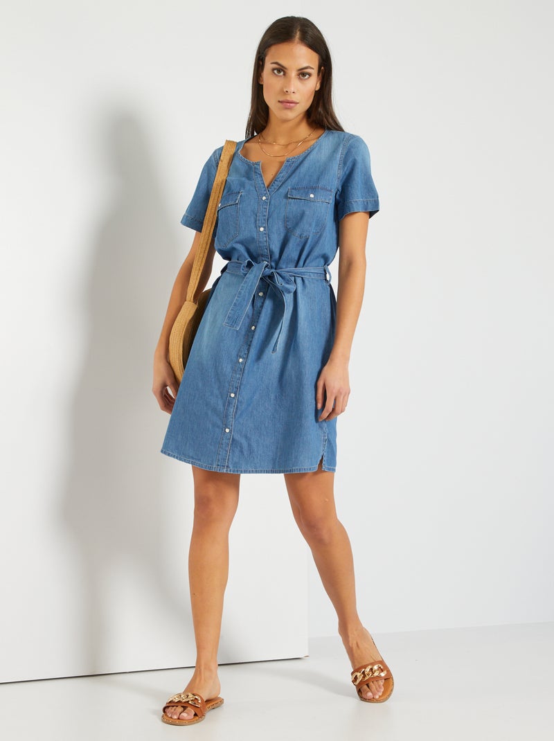 Vestido camisero vaquero 'JDY' denim - Kiabi