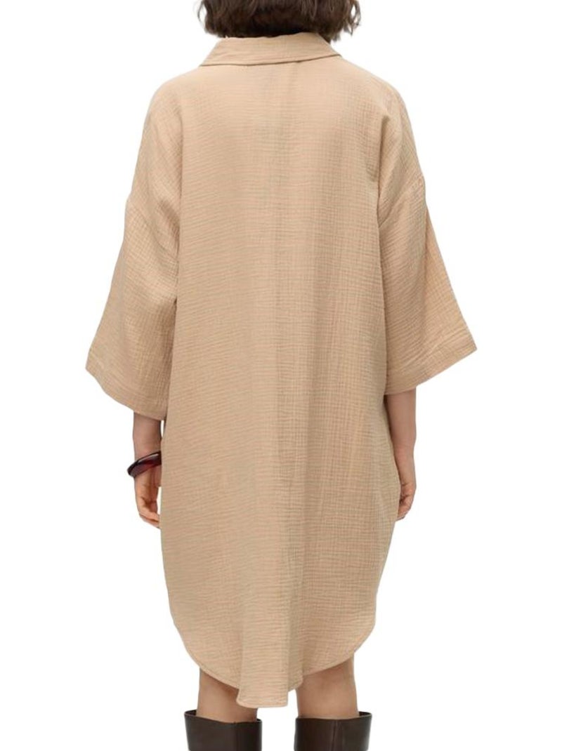 Vestido Camisero Vero Moda para Mujer Beige - Kiabi
