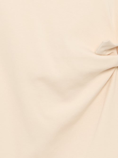 Vestido camiseta con nudo lateral - Kiabi