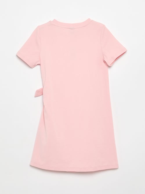 Vestido camiseta con nudo lateral - Kiabi