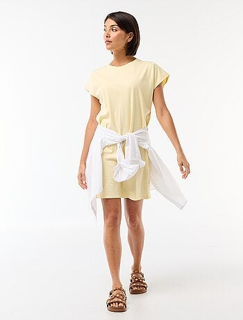 Vestido camiseta corto de manga corta