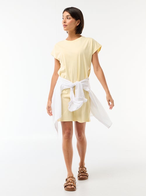 Vestido camiseta corto de manga corta - Kiabi