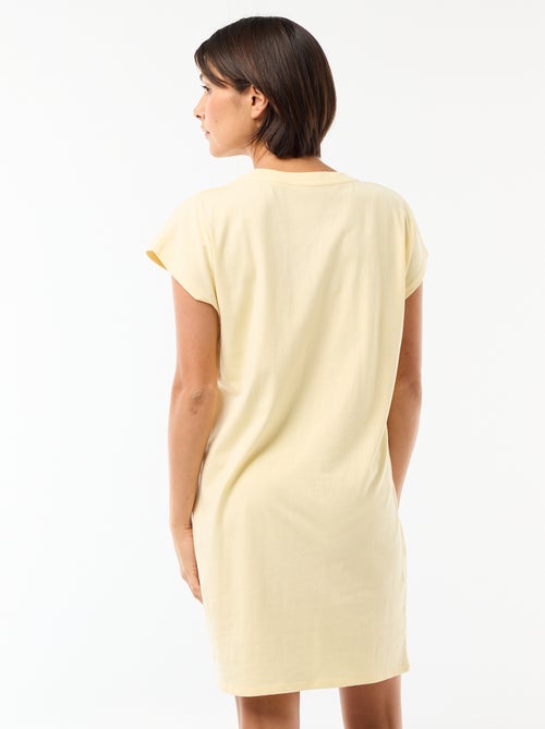 Vestido camiseta corto de manga corta - Kiabi