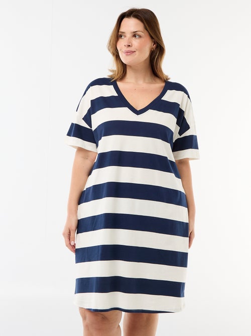 Vestido camiseta corto de manga corta - Kiabi