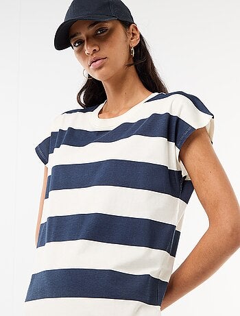 Vestido camiseta corto de manga corta