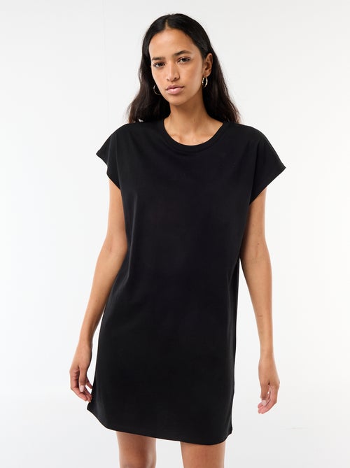 Vestido camiseta corto de manga corta - Kiabi