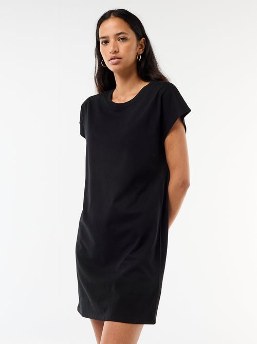 Vestido camiseta corto de manga corta - Kiabi