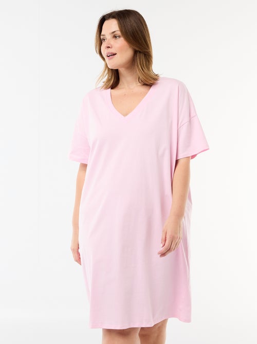 Vestido camiseta corto de manga corta - Kiabi