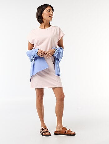 Vestido camiseta corto de manga corta