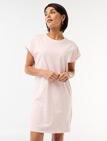 Vestido camiseta corto de manga corta