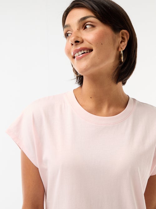 Vestido camiseta corto de manga corta - Kiabi