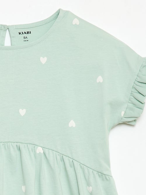 Vestido camiseta de manga corta - Kiabi