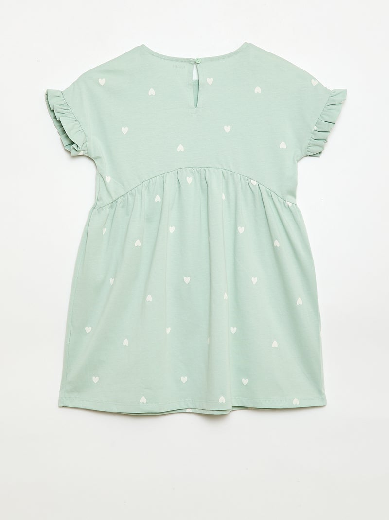 Vestido camiseta de manga corta Azul - Kiabi