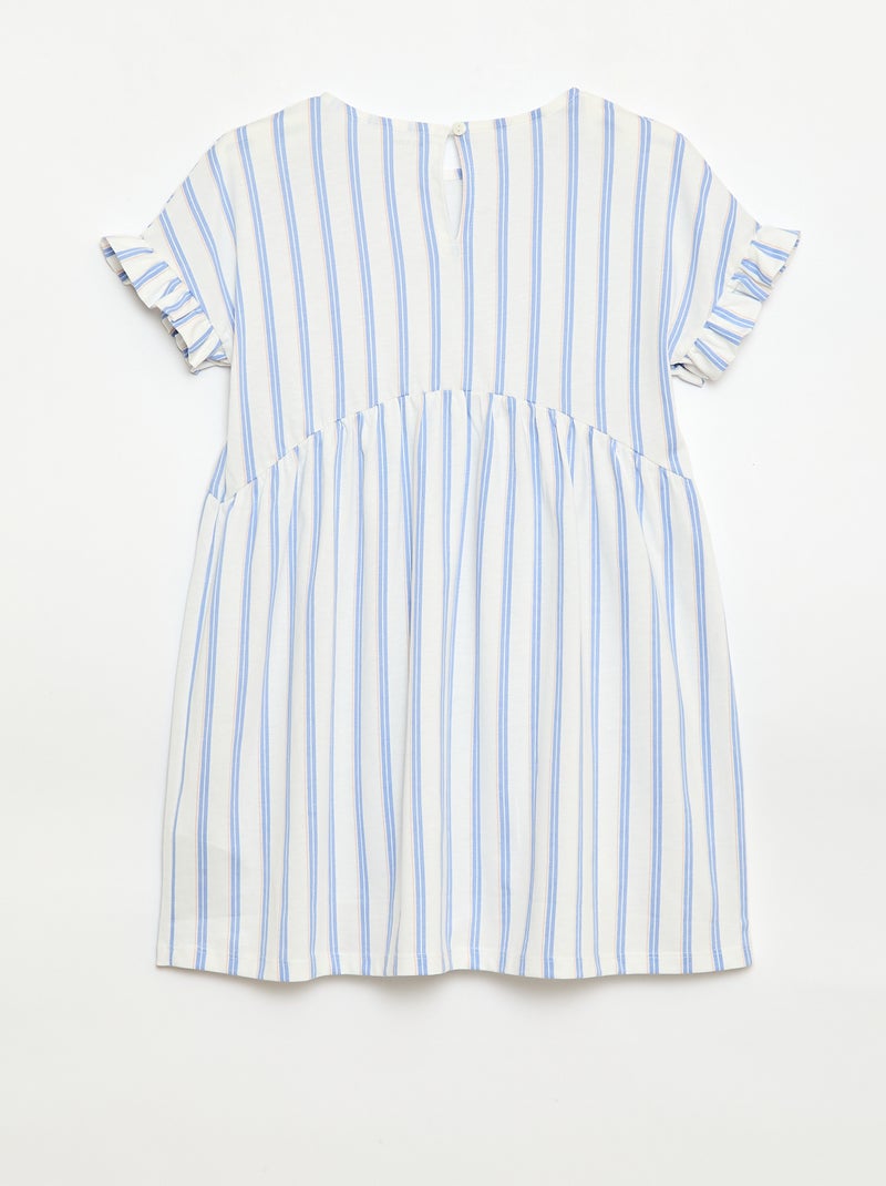 Vestido camiseta de manga corta Azul - Kiabi