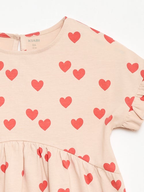 Vestido camiseta de manga corta - Kiabi