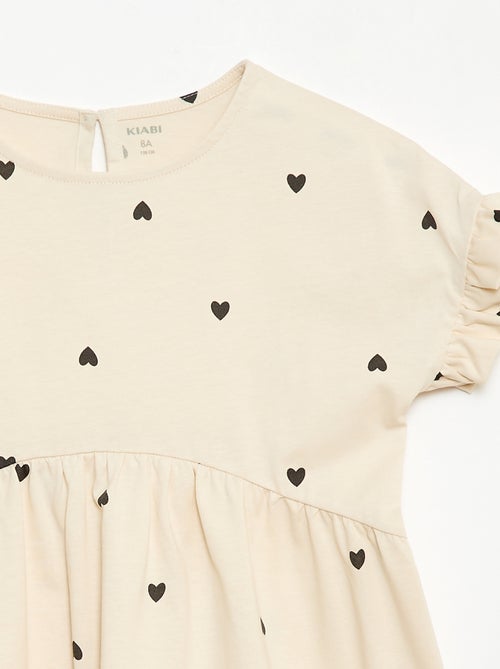Vestido camiseta de manga corta - Kiabi