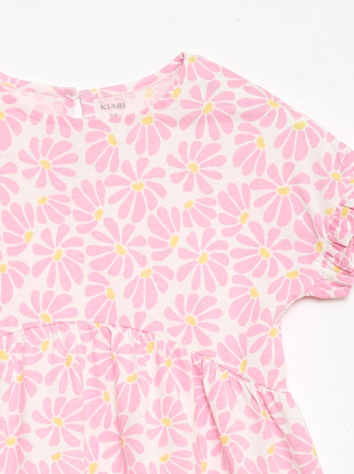 Vestido camiseta de manga corta - Kiabi