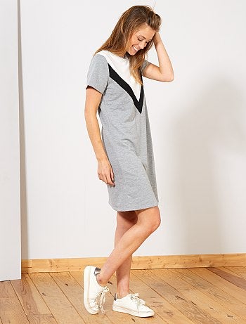 Vestido camiseta estilo sudadera - Kiabi