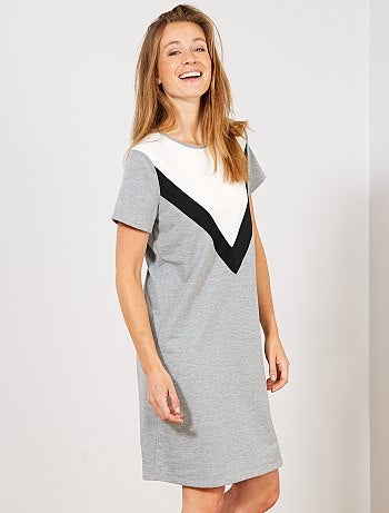 Vestido camiseta estilo sudadera - Kiabi