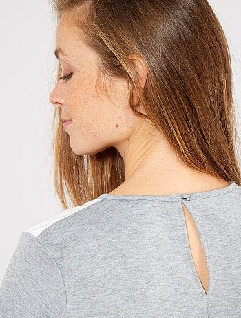 Vestido camiseta estilo sudadera - Kiabi