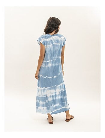 Vestido camiseta largo estampado IBOLIA