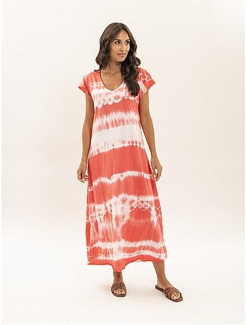 Vestido camiseta largo estampado IBOLIA