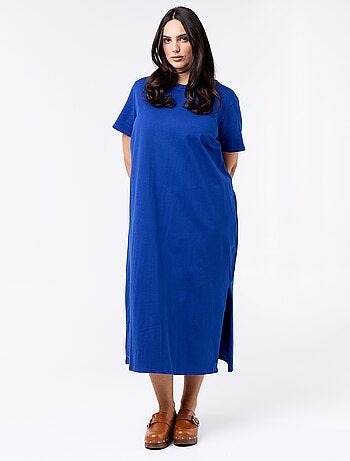 Vestido camiseta largo liso