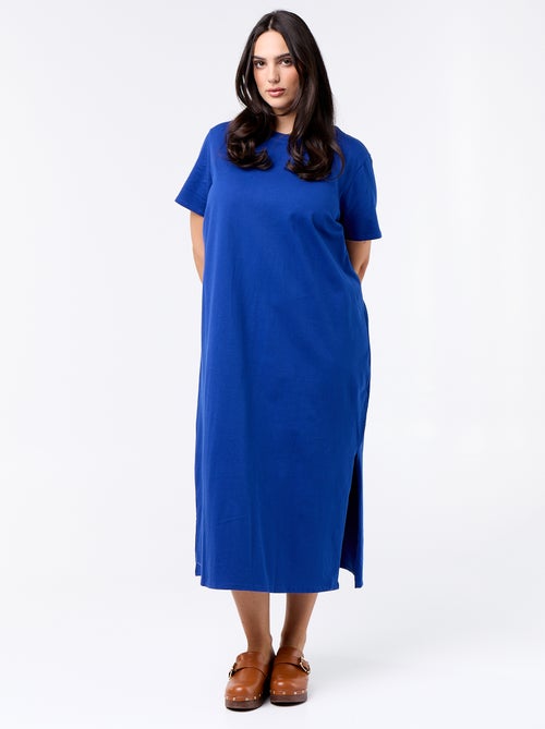 Vestido camiseta largo liso - Kiabi