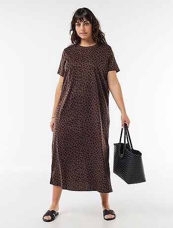 Vestido camiseta largo liso