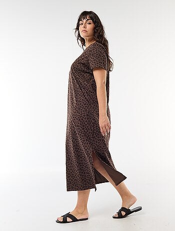 Vestido camiseta largo liso