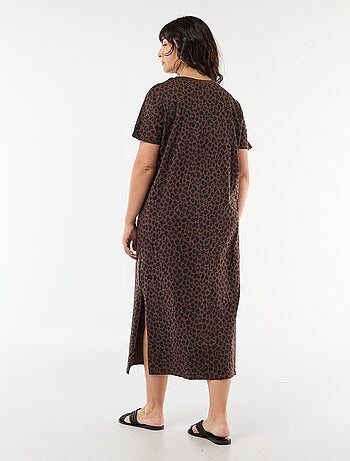 Vestido camiseta largo liso