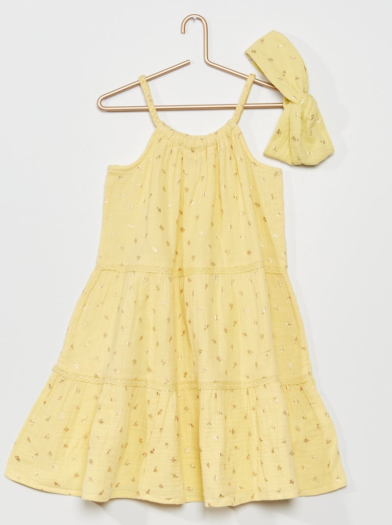 Vestido colorido AMARILLO - Kiabi