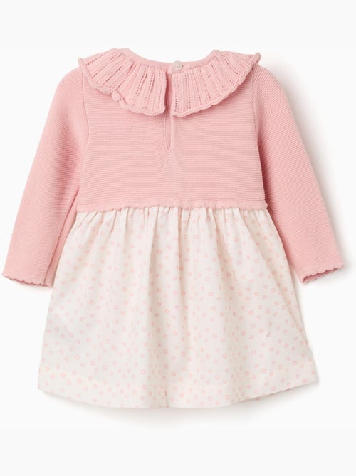 Vestido combinado con motivo floral - Kiabi