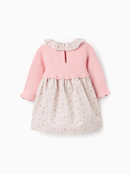 Vestido combinado con motivo floral - Kiabi
