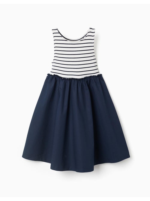 Vestido combinado sin mangas a rayas - Kiabi