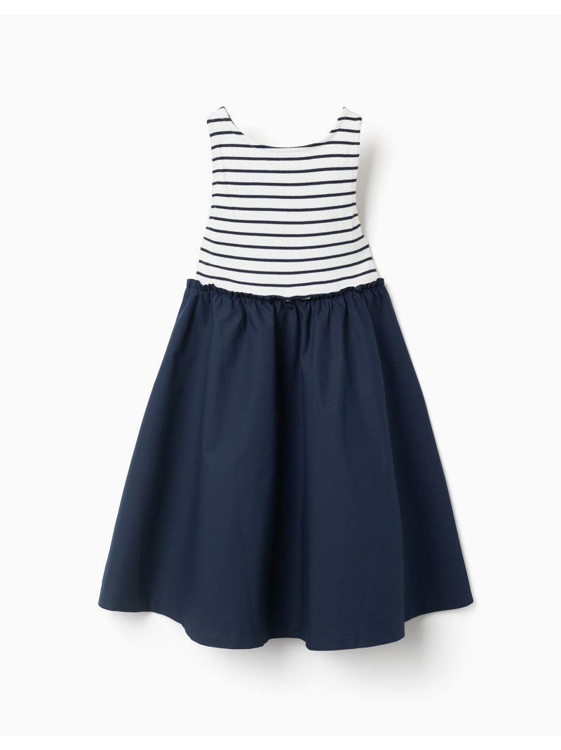 Vestido combinado sin mangas a rayas Azul oscuro - Kiabi