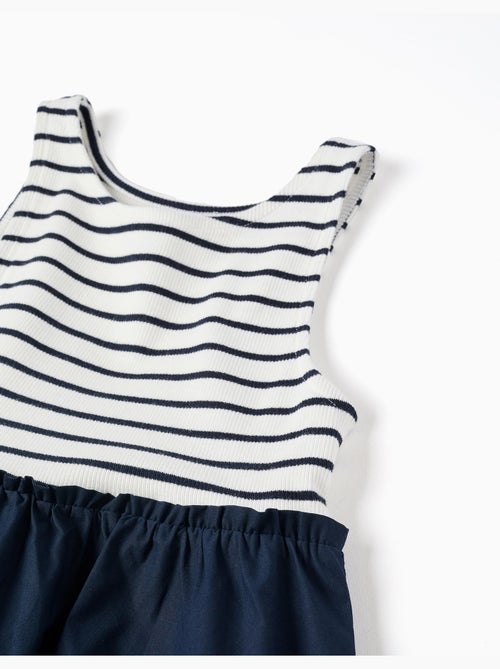 Vestido combinado sin mangas a rayas - Kiabi