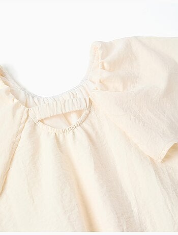 Vestido con aplique floral + cubrepañal