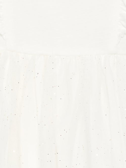 Vestido con bajo de tul brillante - Kiabi
