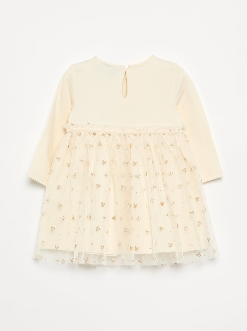 Vestido con bajo de tul 'Minnie' 'Disney' Blanco - Kiabi