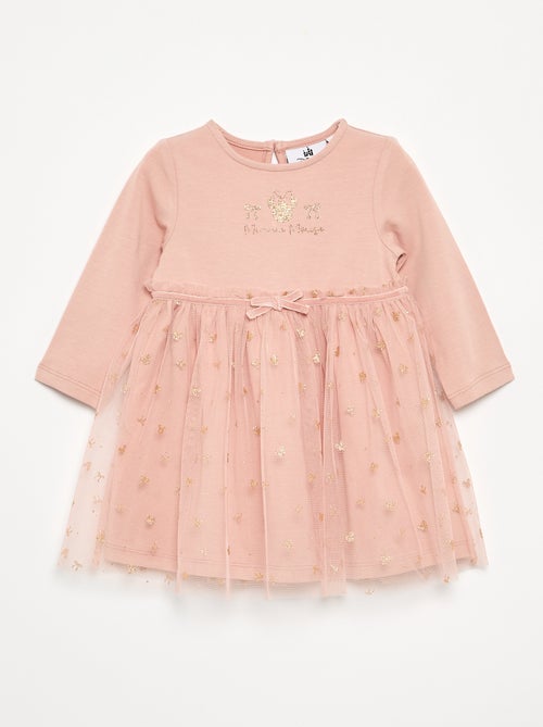 Vestido con bajo de tul 'Minnie' 'Disney' - Kiabi Vestido con bajo de tul 'Minnie' 'Disney' - Kiabi