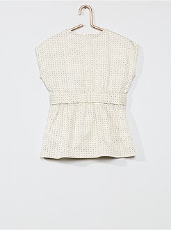 Vestido con cinturón anudable - Kiabi